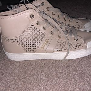 Brand new Guess nude high top sneakers